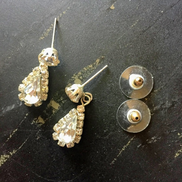 David's Bridal Jewelry - Faux Diamond Drop Earrings